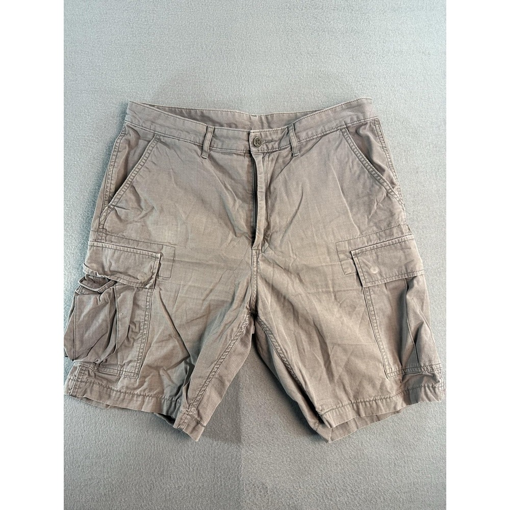 Levi's Cargo Shorts Mens 34 Beige Cotton Regular Fit 11 Inseam Casual Summer
